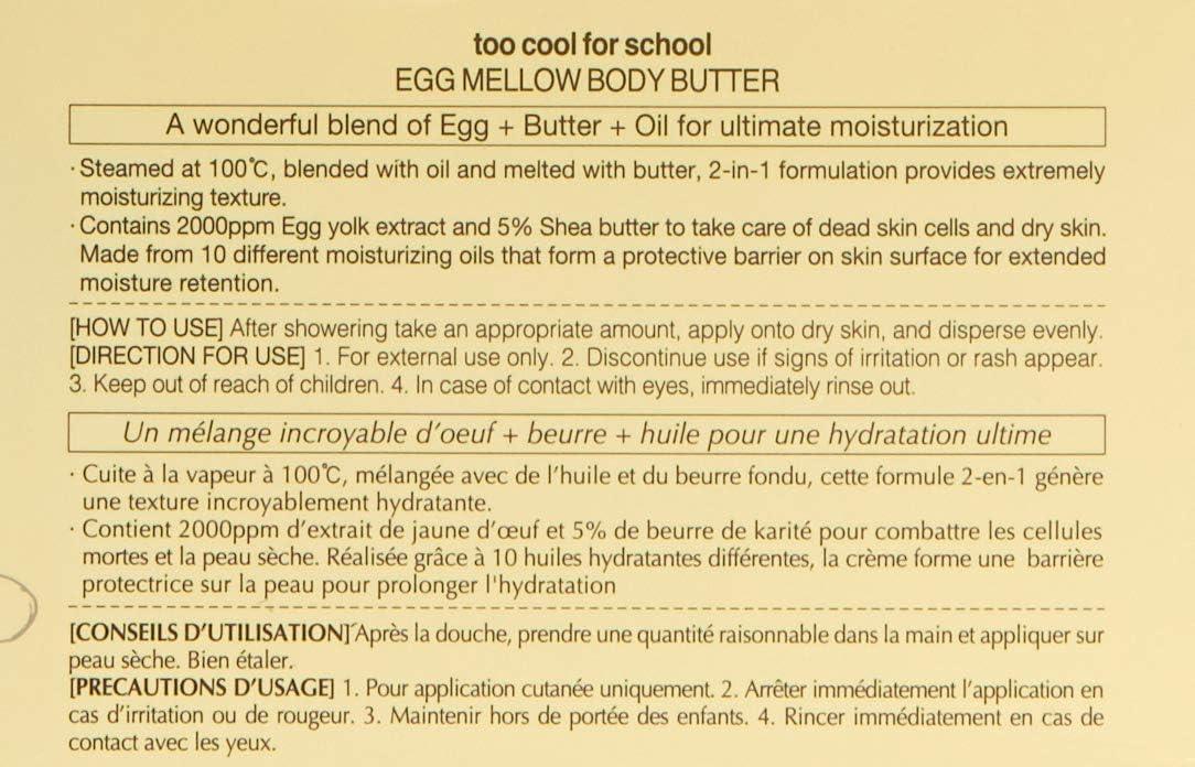 [TOO COOL FOR SCHOOL] Egg Mellow Body Butter 200g Body Cream TOO COOL FOR SCHOOL