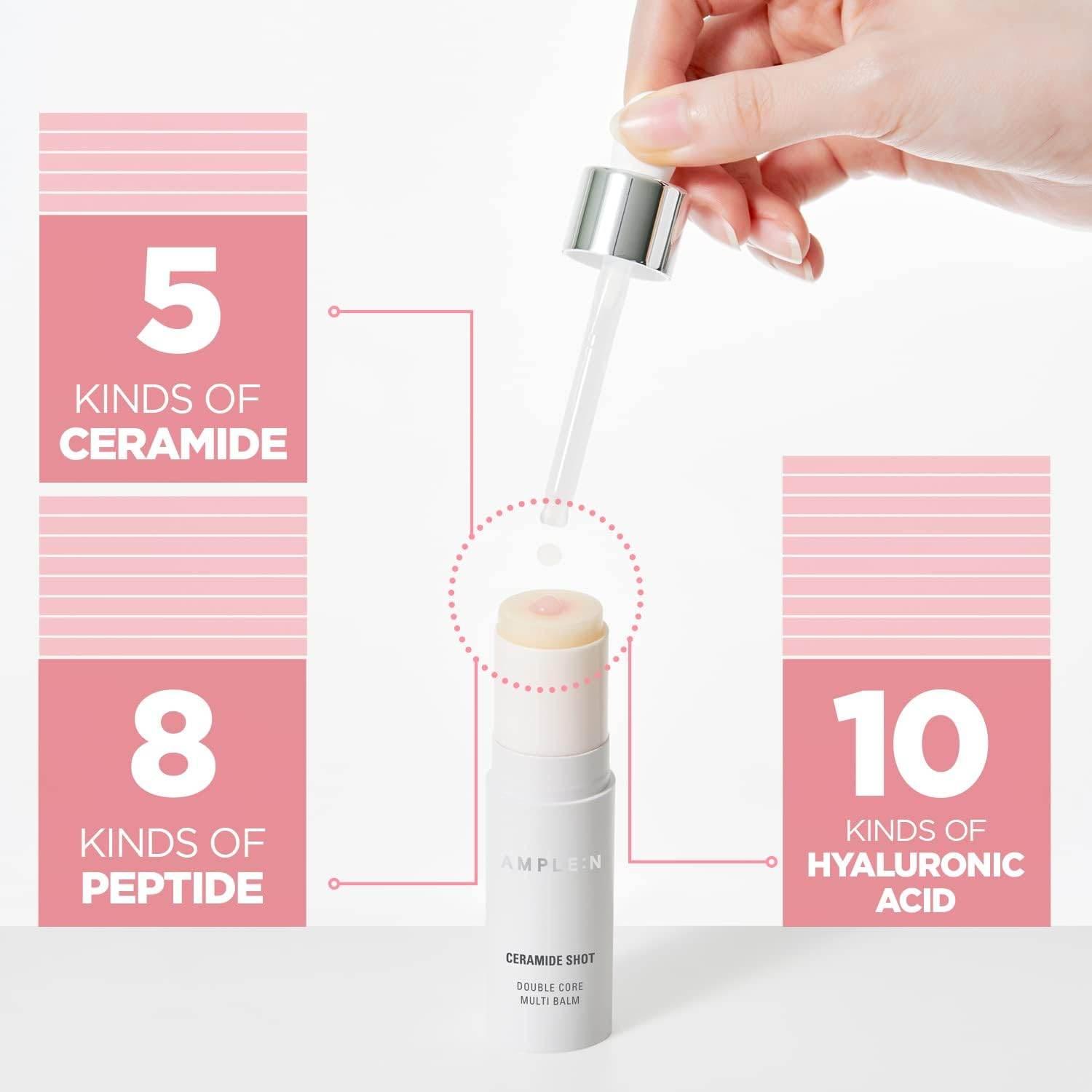 AMPLE:N Ceramide Shot Double Core Multi Balm 10g-thekimyoung.com
