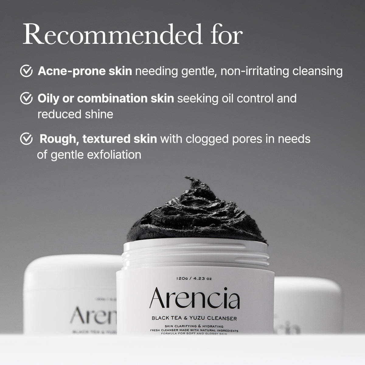 Arencia - Black Tea Rice Mochi Cleanser-thekimyoung.com