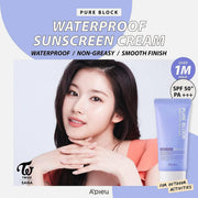 A'pieu Pure Block Sun Cream Waterproof Sun Cream SPF50/PA+++ 50ml-thekimyoung.com