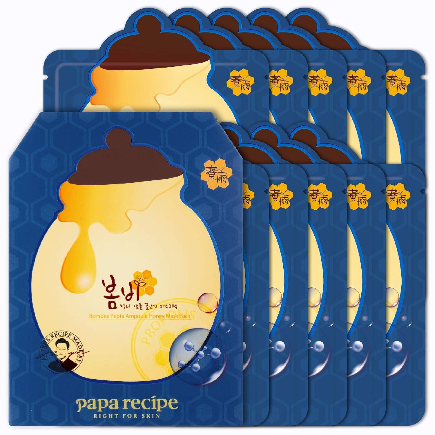 papa recipe Bombee Pepta Ampoule Honey Mask Pack Set 25g x 10 pcs-thekimyoung.com