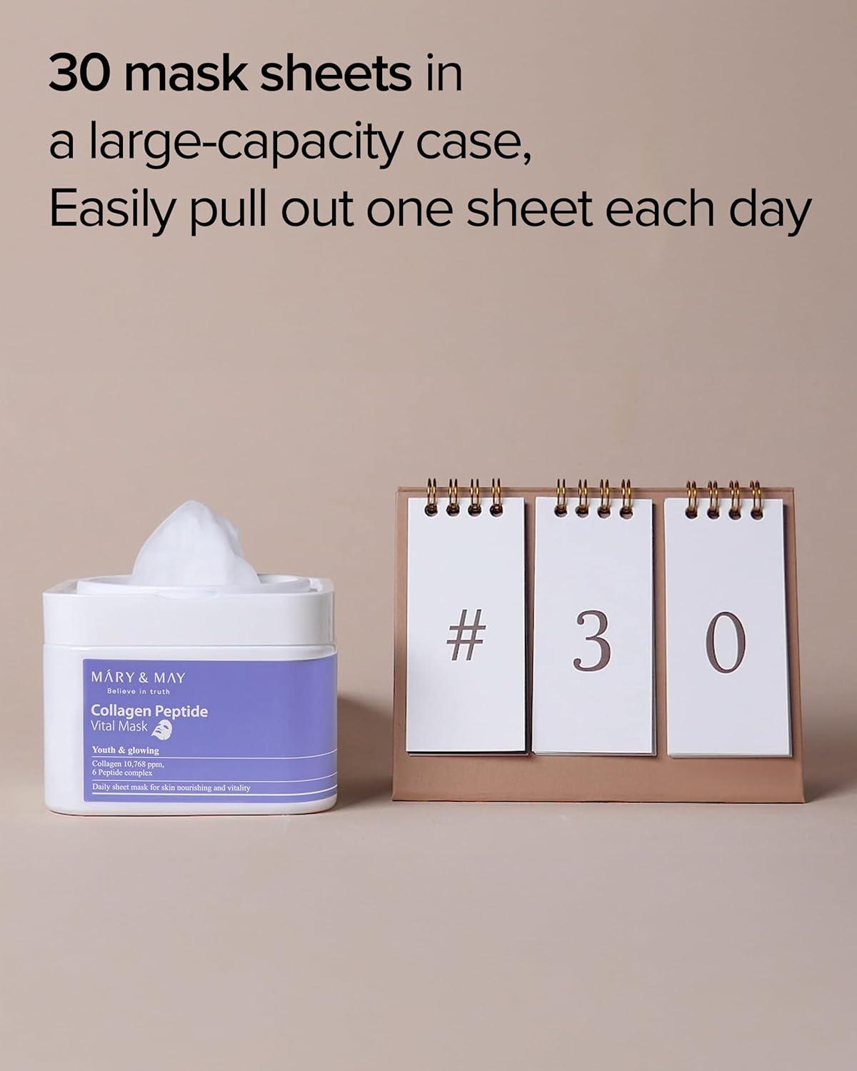 MARY&MAY Collagen Peptide Vital Mask Sheets Mask Sheet MARY & MAY