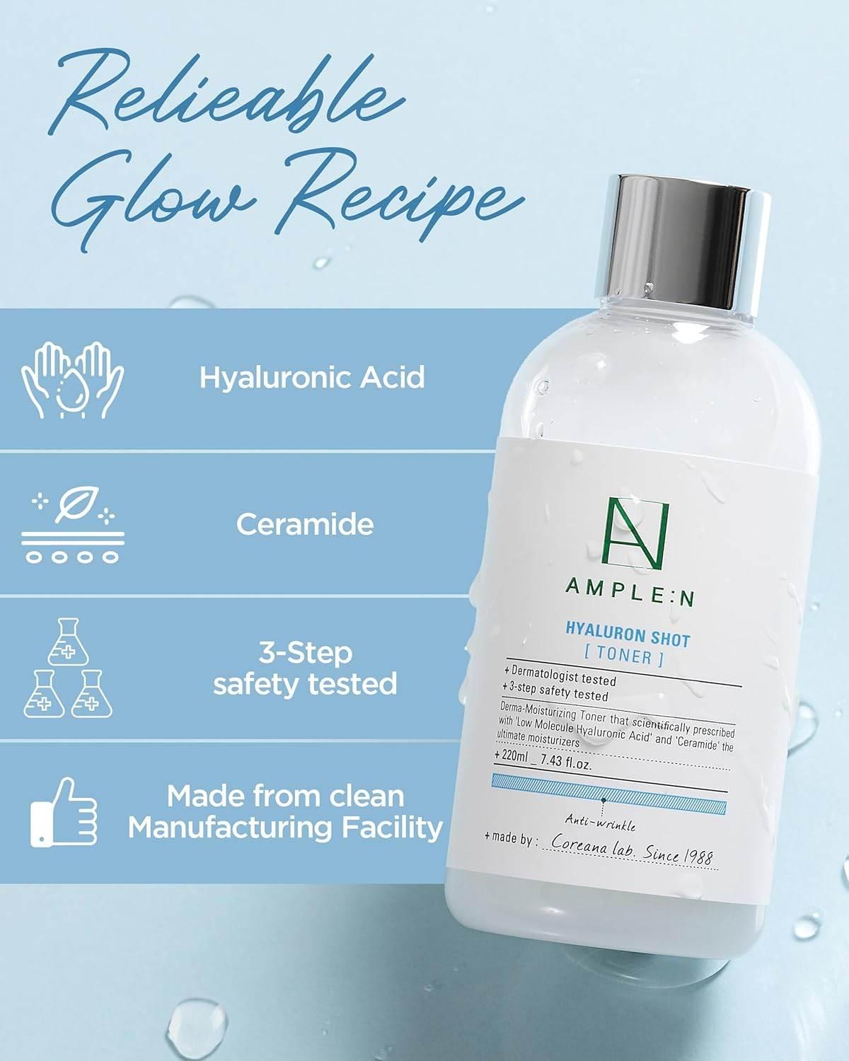 AMPLE:N Hyaluron Shot Toner 220ml-thekimyoung.com