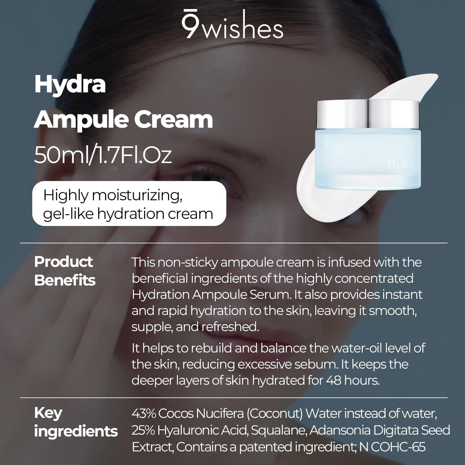 9wishes Hydra Ampule Cream 50ml Face Cream 9wishes