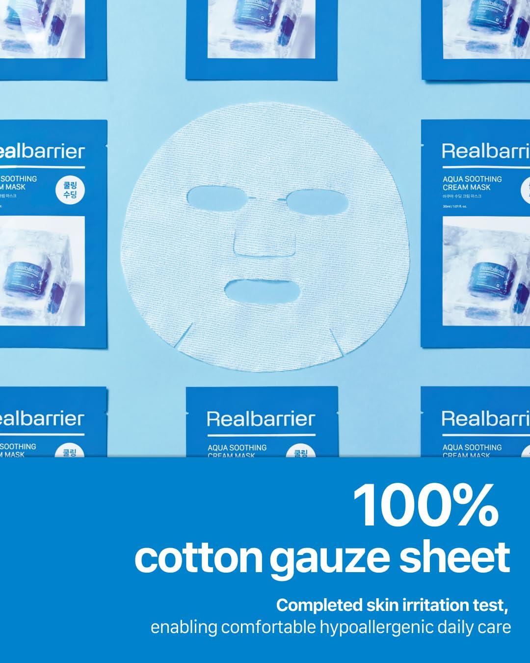 [Real Barrier] Aqua Soothing Cream Mask Sheet 30ml X 10ea-thekimyoung.com
