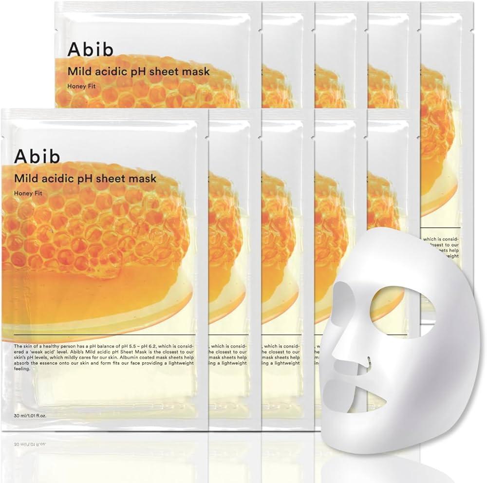 Abib Mild acidic pH sheet mask Honey fit 30ml X10 Mask Sheet Abib