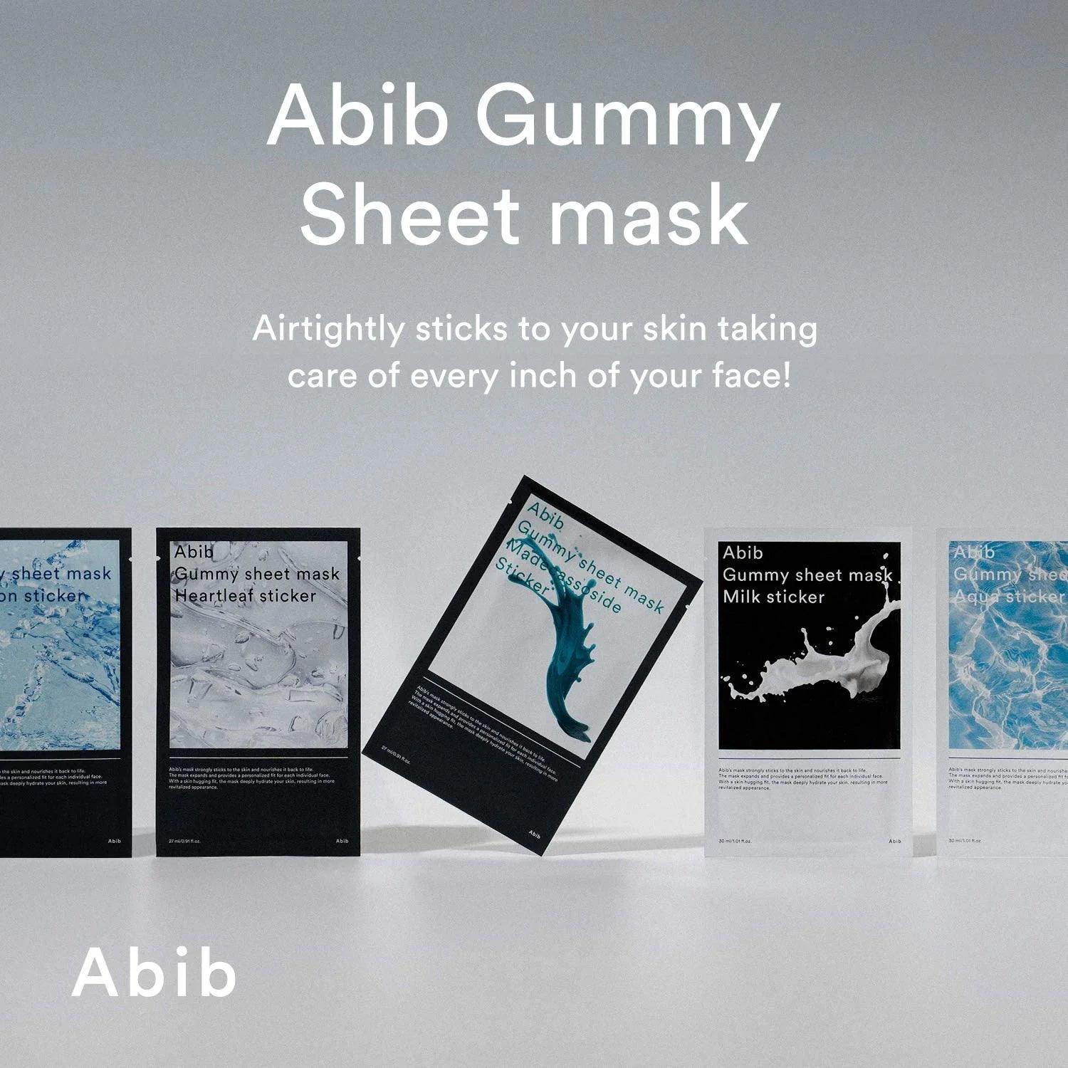 Abib Gummy sheet mask Madecassoside sticker 27ml X 10 Pc Mask Sheet Abib