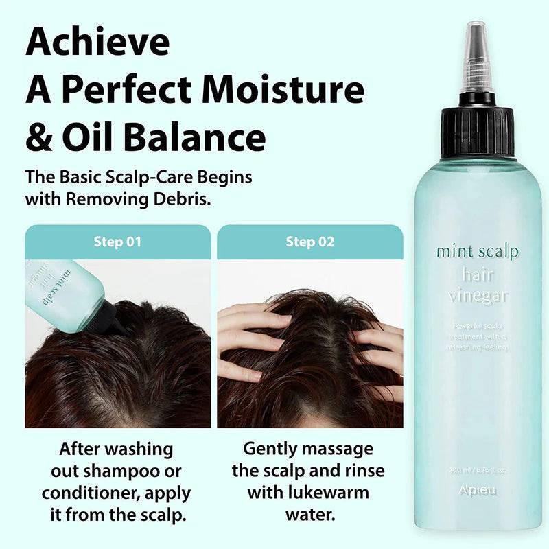 A'pieu MINT SCALP HAIR VINEGAR 200ml-thekimyoung.com