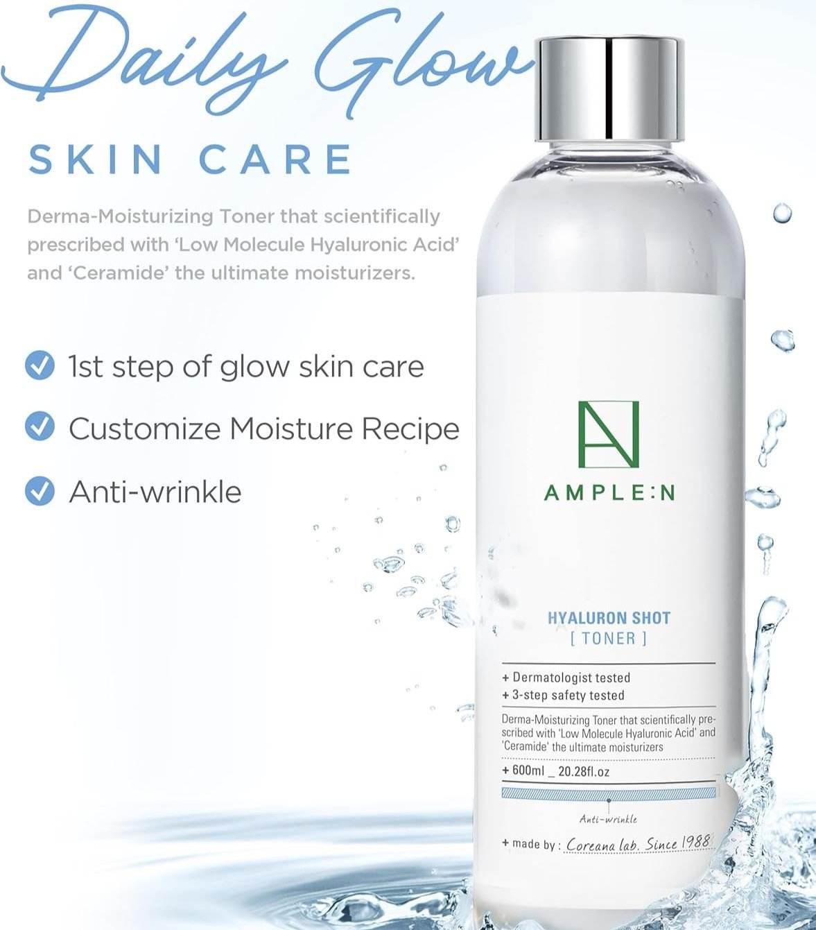 AMPLE:N Hyaluron Shot Toner Jumbo 600ml-thekimyoung.com