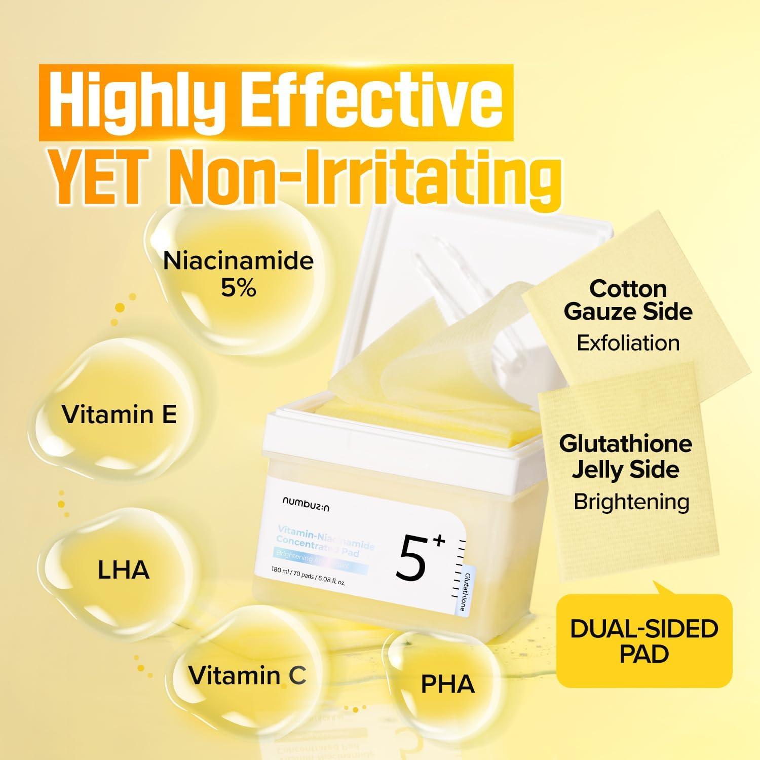 numbuzin No.5+ Vitamin-Niacinamide Concentrated Pad-thekimyoung.com