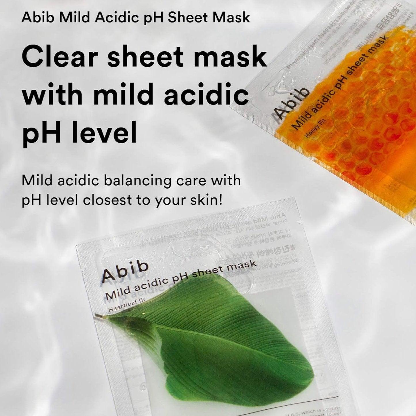 Abib Mild acidic pH sheet mask Aqua fit 30ml x 10-thekimyoung.com