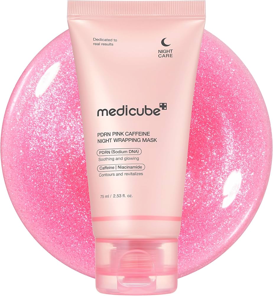 medicube PDRN Pink Caffeine Overnight Wrapping Mask 75ml Sleeping Mask medicube