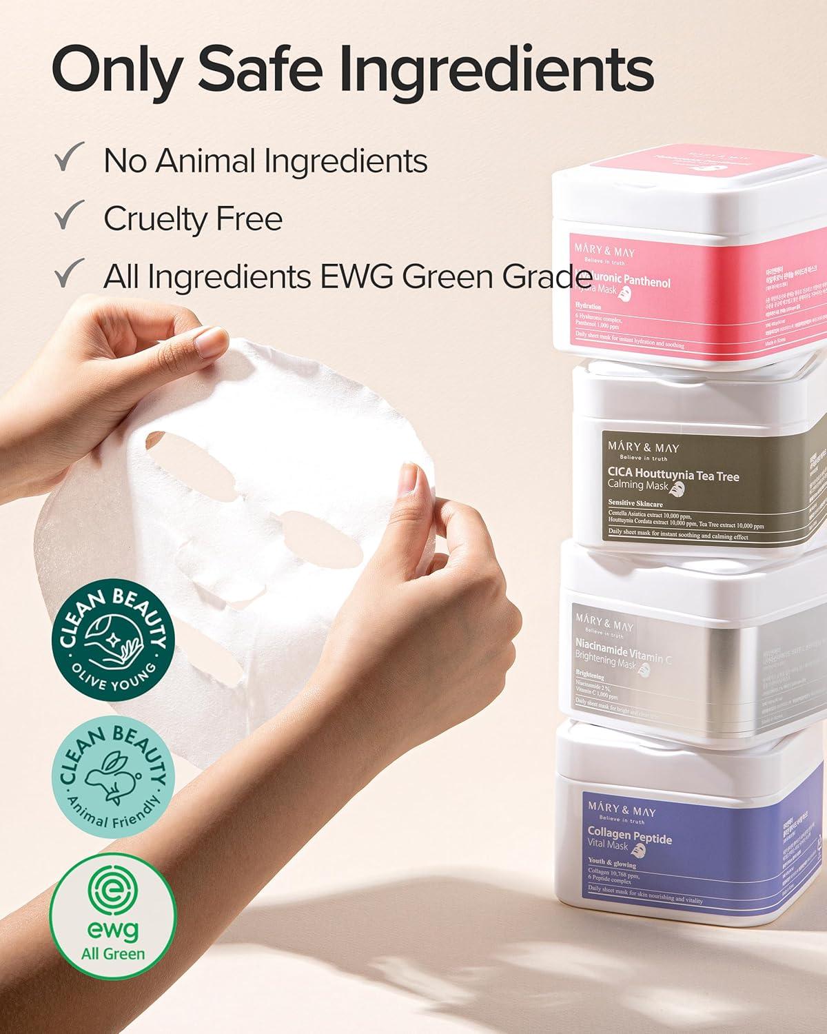 MARY&MAY Collagen Peptide Vital Mask Sheets Mask Sheet MARY & MAY