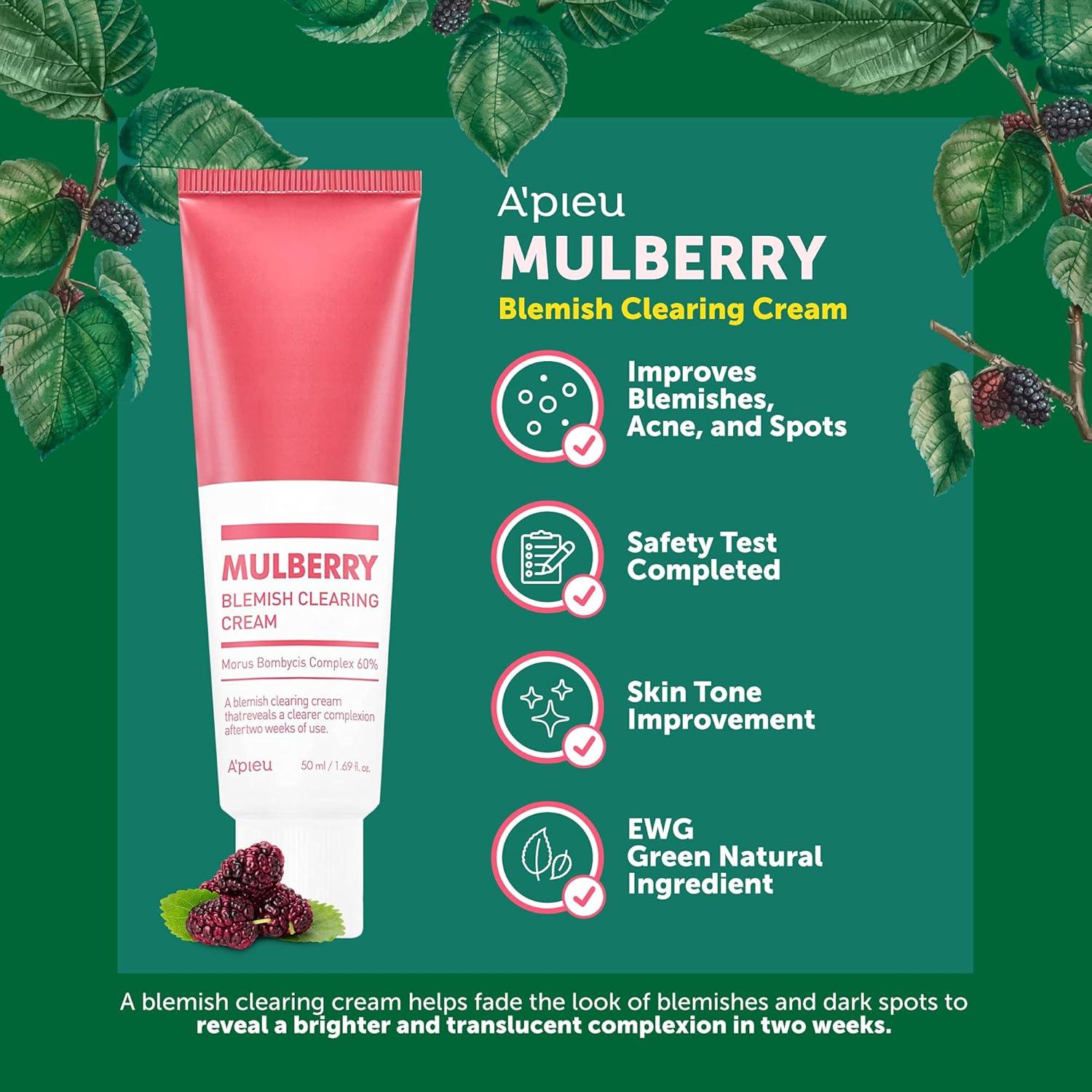 A'pieu Mulberry Blemish Clearing Cream 50ml-thekimyoung.com