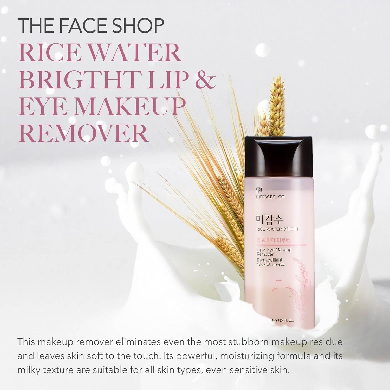 THE FACE SHOP Rice Water Bright Lip & Eye Remover 120ml-thekimyoung.com