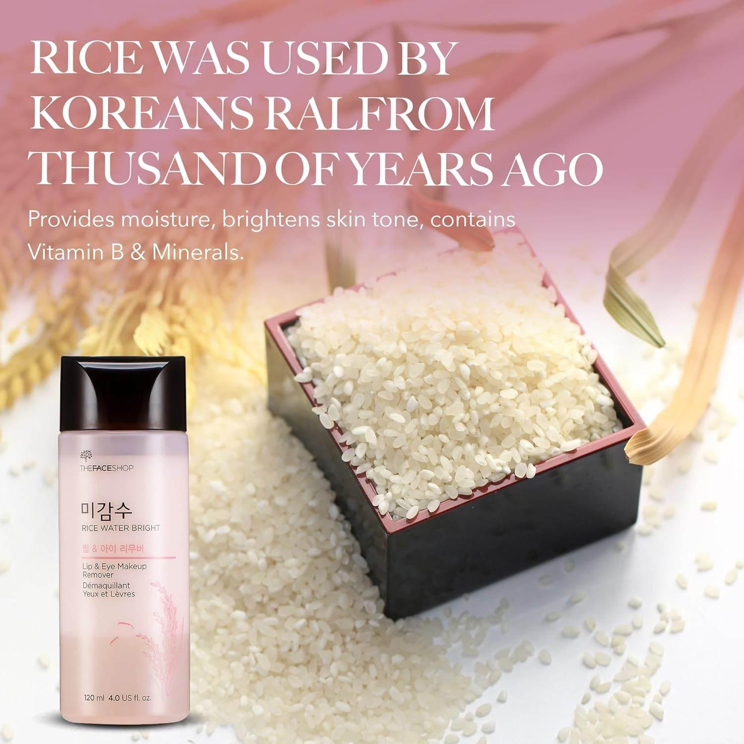 THE FACE SHOP Rice Water Bright Lip & Eye Remover 120ml-thekimyoung.com