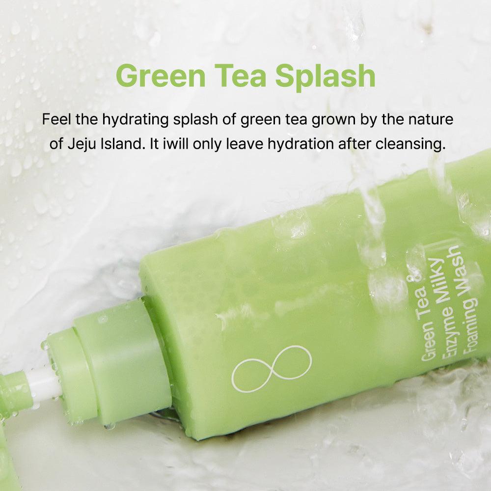 [By Wishtrend] Green Tea & Enzyme Milky Foaming Wash 140ml Cleansing Foam By Wishtrend