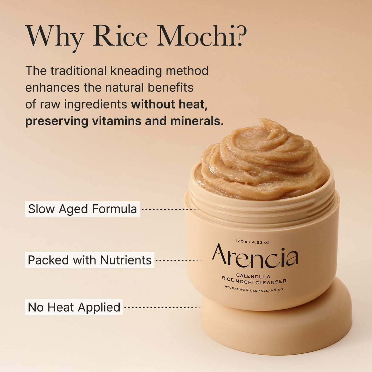Arencia - Calendula Rice Mochi Cleanser (120g)-thekimyoung.com