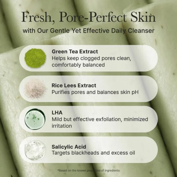 Arencia - Green Tea + LHA Deep Pore Rice Cake Cleanser (150ml)-thekimyoung.com
