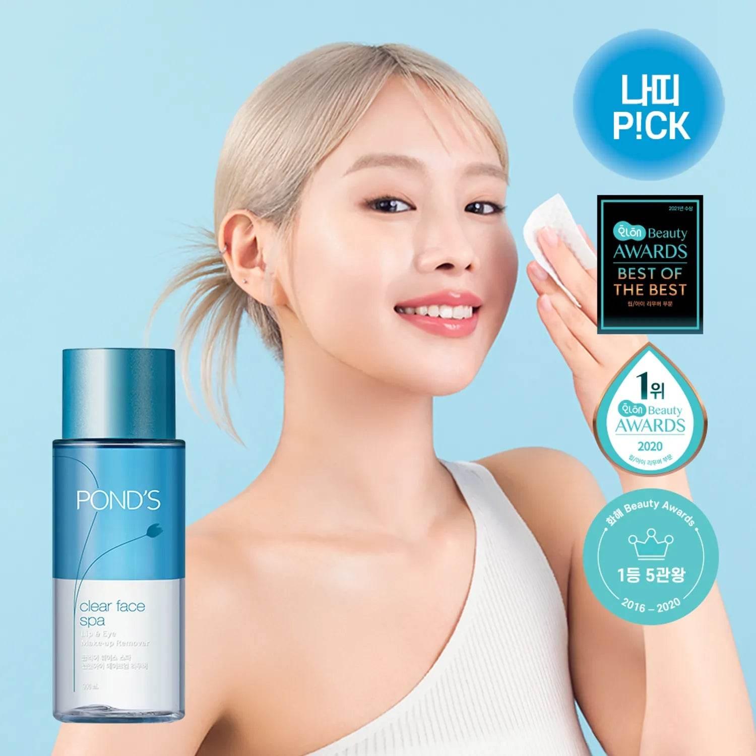POND'S Clear Face Spa Lip & Eye Makeup Remover 120ml-thekimyoung.com
