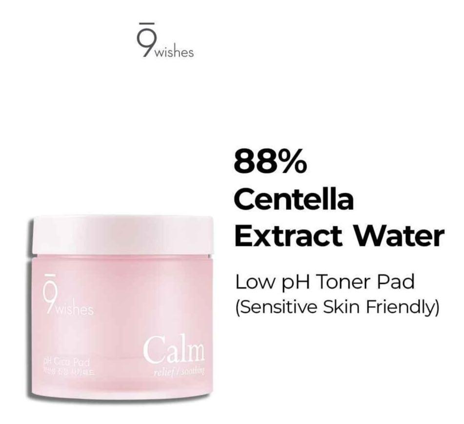 9wishes pH Calm Cica Toner Pad 70 sheet Toner Pad 9wishes
