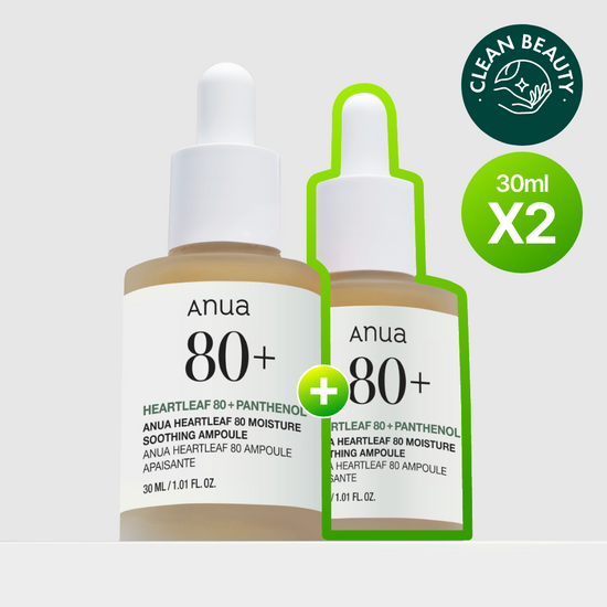 Anua Heartleaf 80% Moisture Soothing Ampoule 30ml+30ml (Double Pack) Face Serum Anua