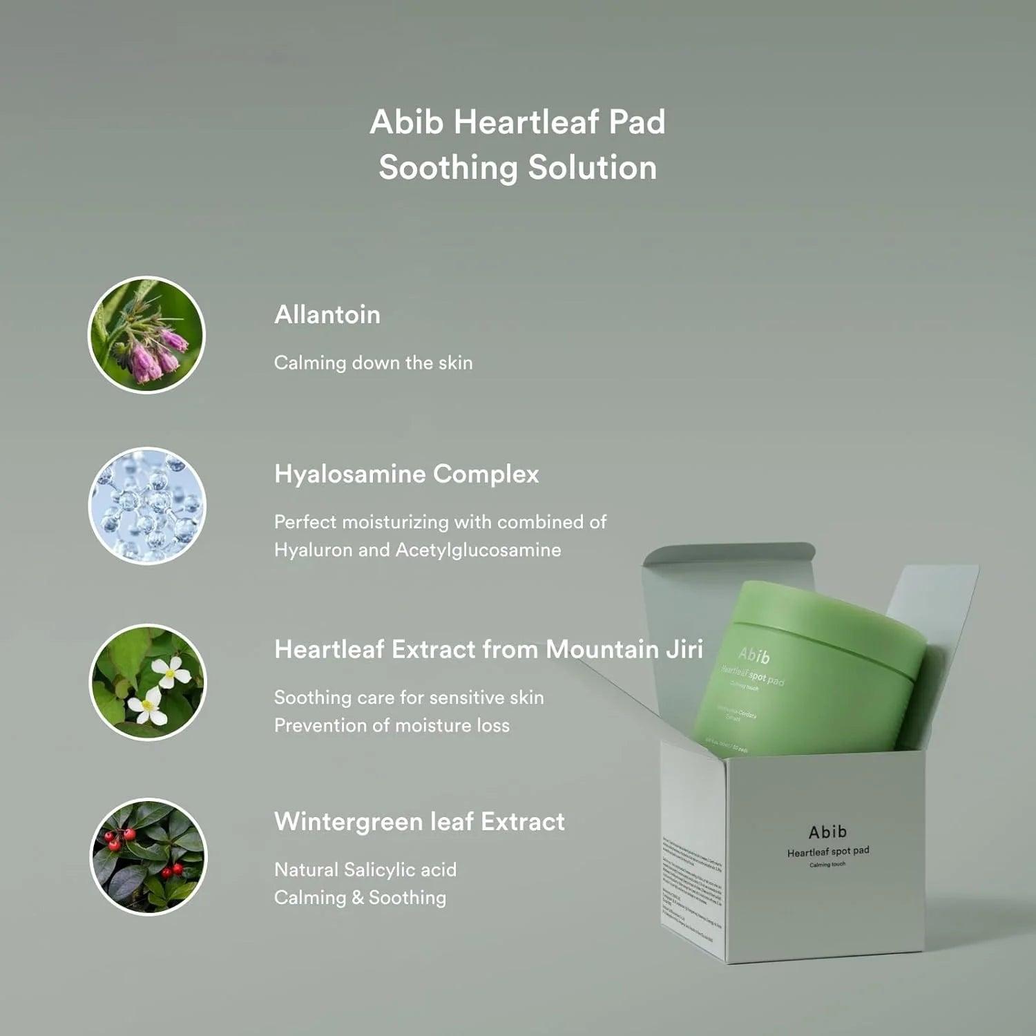 Abib Heartleaf spot pad Calming touch 150ml(80 pads)-thekimyoung.com