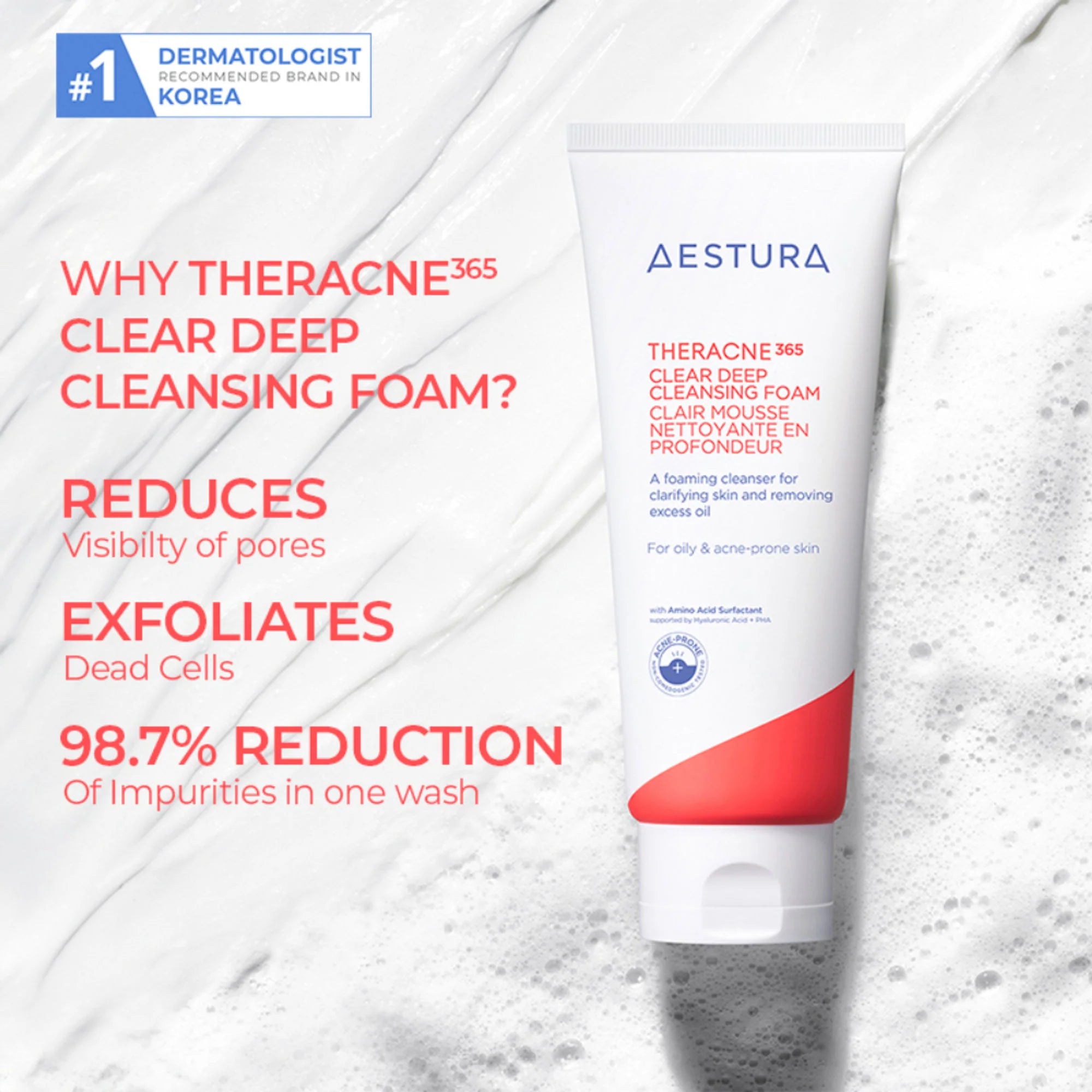 AESTURA - Theracne 365 Clear Deep Cleansing Foam (200g)