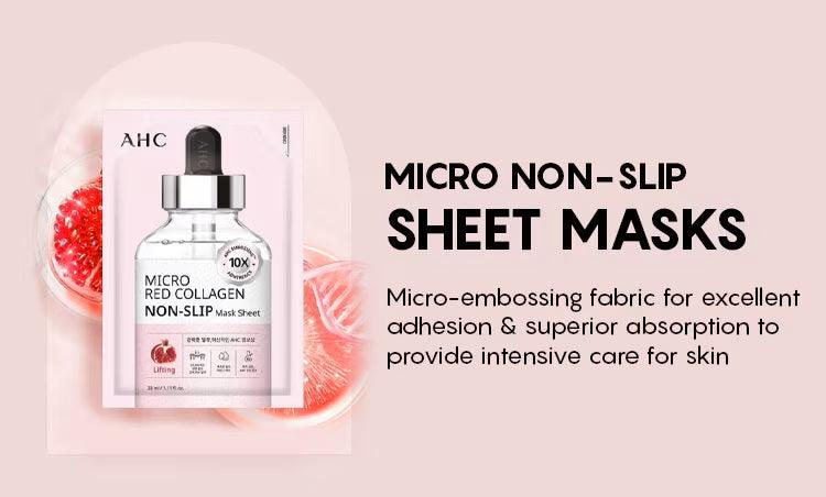 AHC Micro Red Collagen Non-Slip Mask Sheet SET 33ml X 10ea Mask Sheet AHC