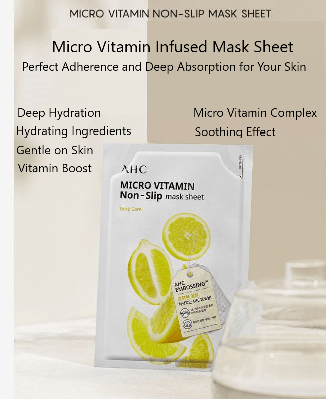 AHC Micro Vitamin Non-Slip Mask Sheet 33ml x 10ea Mask Sheet AHC