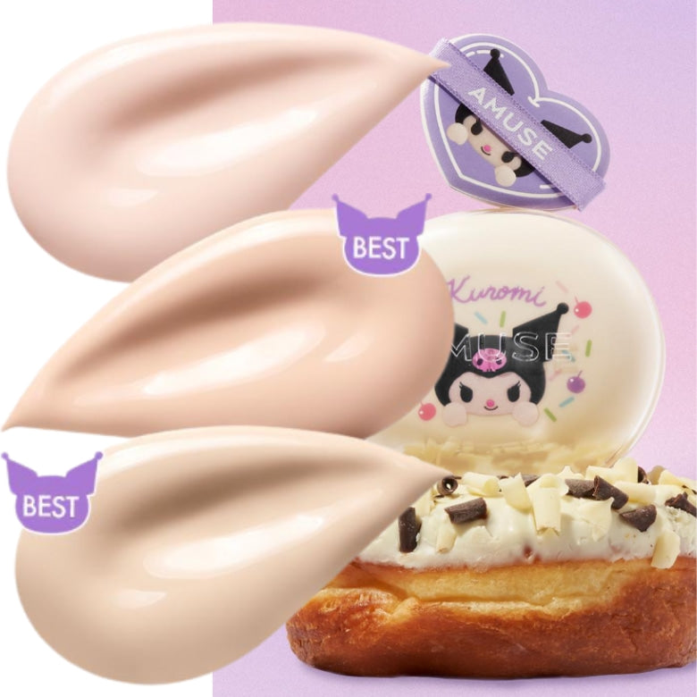 [KUROMI EDITION] AMUSE Dew Jelly Master Cushion (+Refill, Stickers)-thekimyoung.com