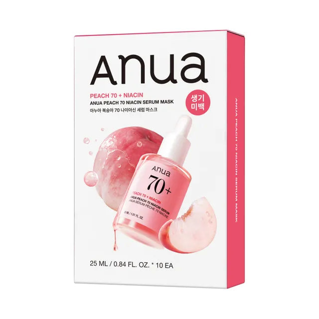 Anua Peach 70 Niacin Serum Mask Sheet - 10pcs-thekimyoung.com