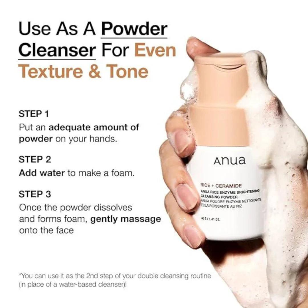 Anua Rice Enzyme Brightening Cleansing Powder 40g+40g (Double Pack)-thekimyoung.com