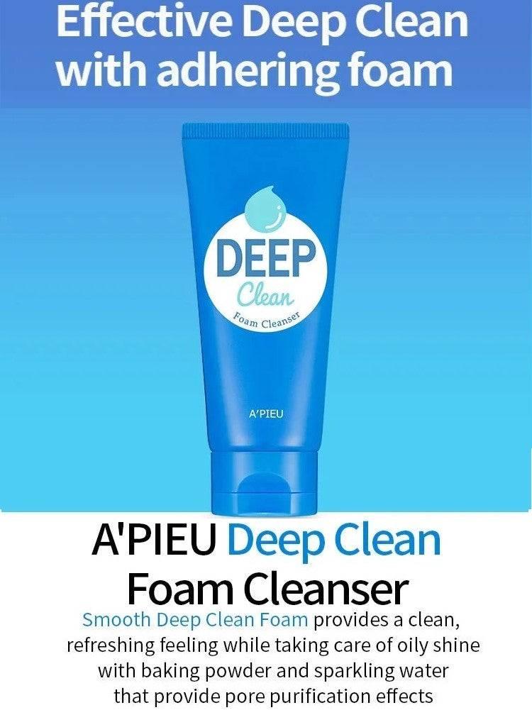 A'pieu Deep Clean Foam Cleanser - Pore 130ml Cleansing Foam A'pieu