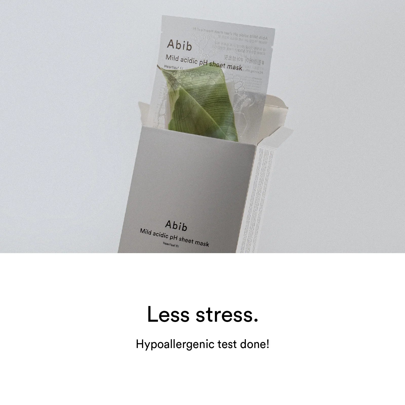 Abib Mild acidic pH sheet mask Heartleaf Fit (10 sheets) Mask Sheet Abib