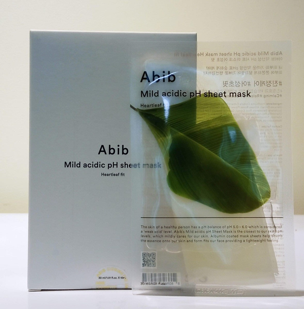 Abib Mild acidic pH sheet mask Heartleaf Fit (10 sheets) Mask Sheet Abib