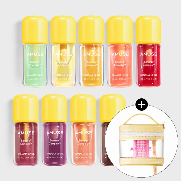 Amuse Banana Lip Oil (choose one of 8 types) Lip Oil AMUSE Pack Of Nine