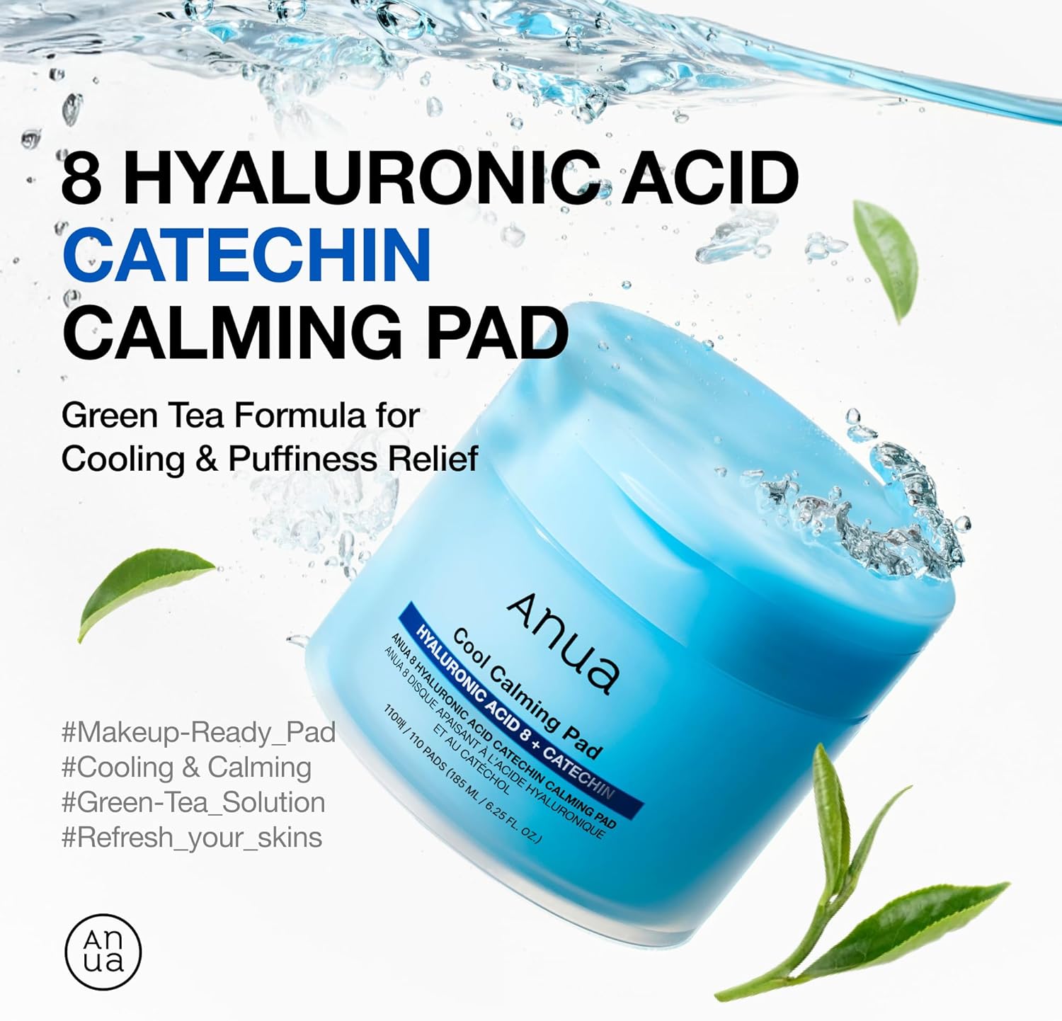 Anua - 8 Hyaluronic Acid Catechin Calming Pad (110 Pads)-thekimyoung.com
