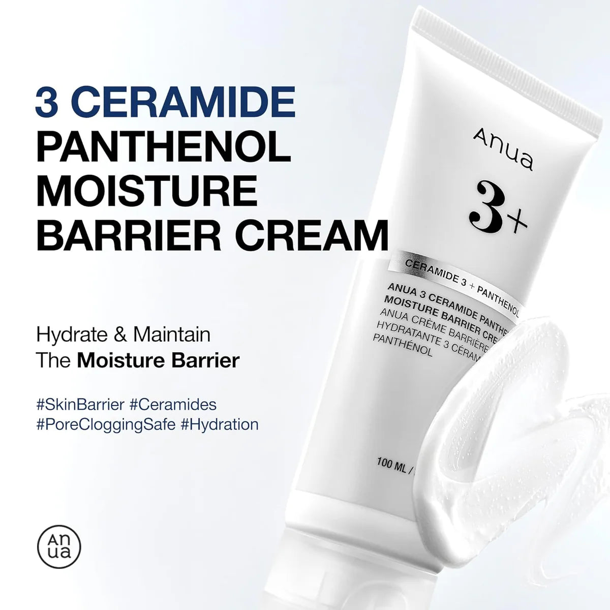 Anua 3 Ceramide Panthenol Moisture Barrier Cream 100ml + 100ml Moisturizer Cream Anua