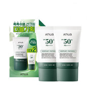 Anua Heartleaf Silky Moisture Sunscreen SPF50+ - 50ml+50ml (Double Pack)-thekimyoung.com
