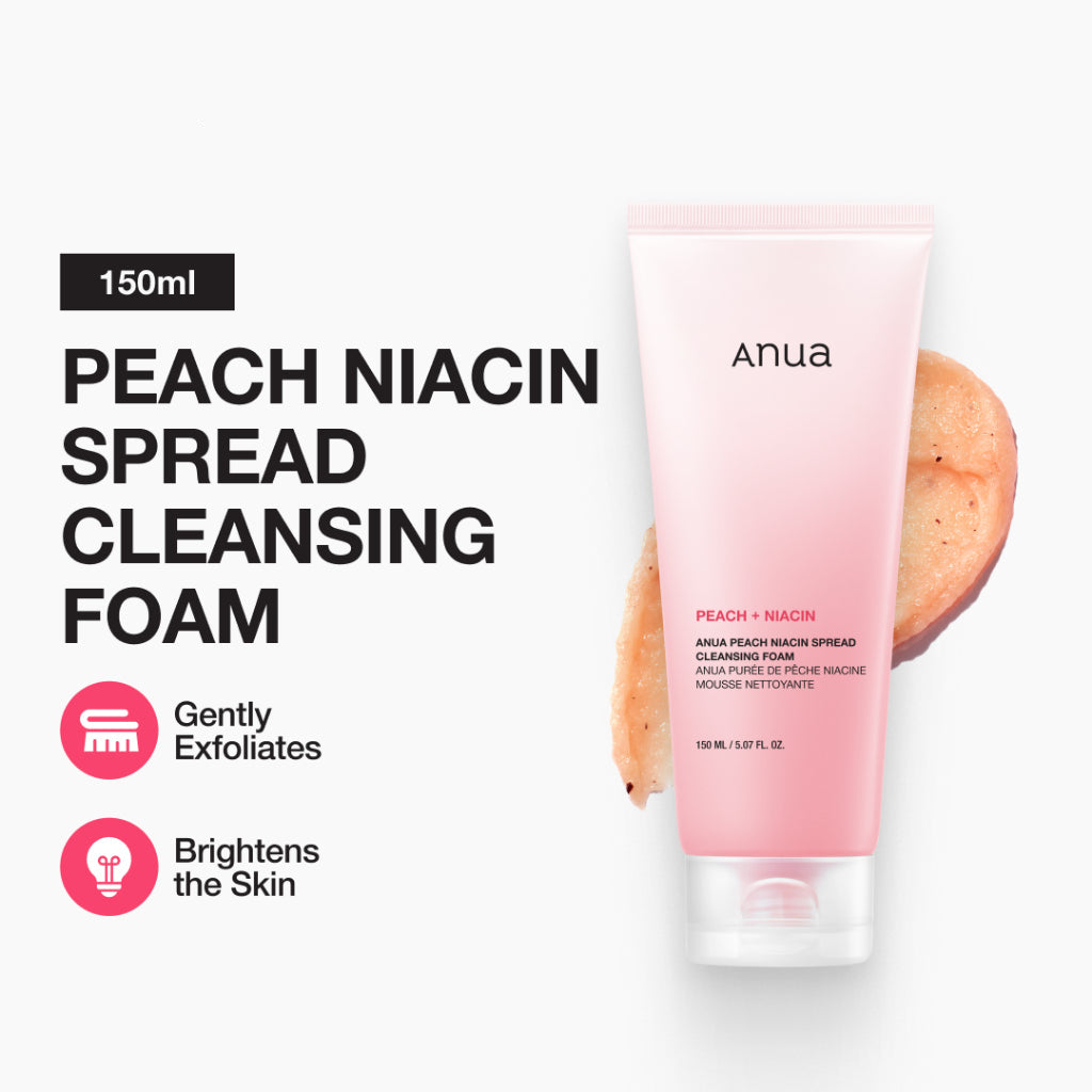 Anua Peach Niacin Spread Cleansing Foam (150ml)-thekimyoung.com