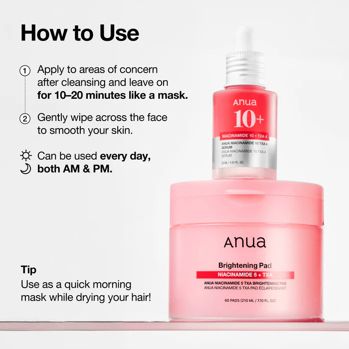 Anua - Niacinamide 5 TXA Brightening Pad (60pads)-thekimyoung.com