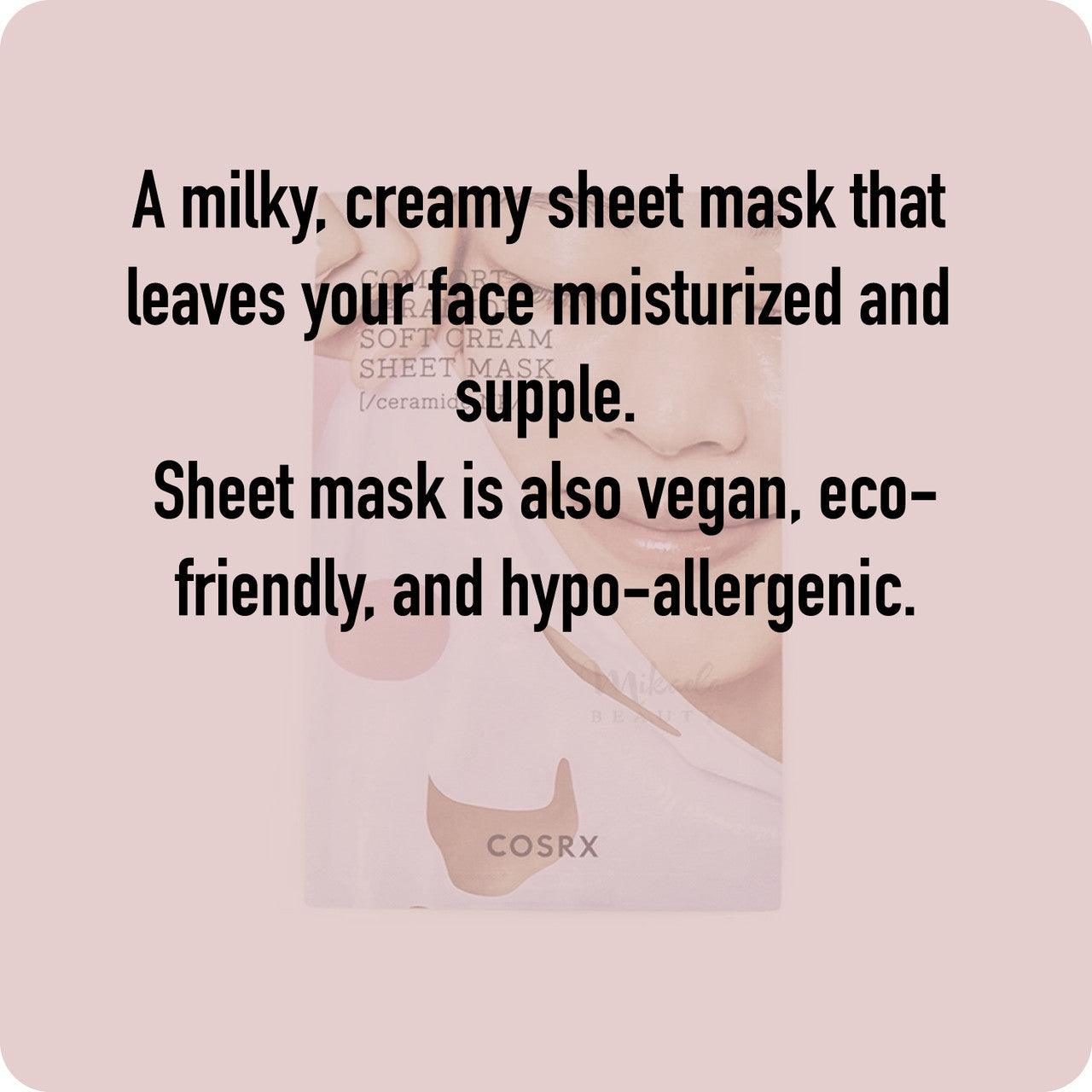 COSRX Balancium Comfort Ceramide Soft Cream Sheet Mask (10 Sheets)-thekimyoung.com