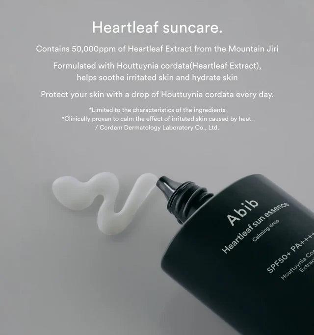 Abib Heartleaf sun essence Calming drop 50ml (SPF50+ PA++++)-thekimyoung.com
