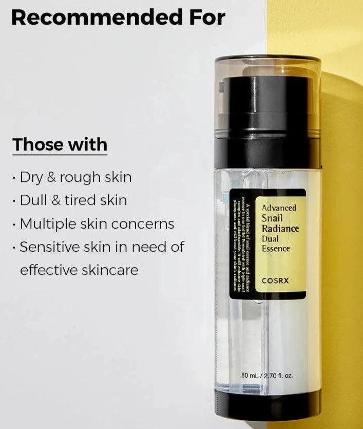 COSRX Advanced Snail Radiance Dual Essence 80ml-thekimyoung.com