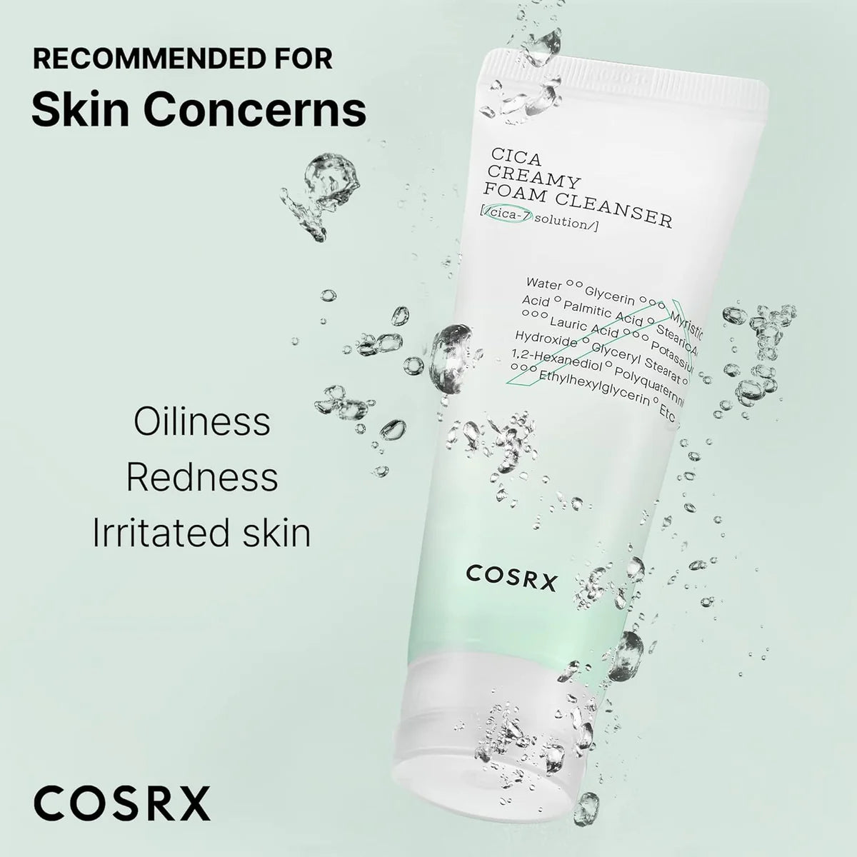 COSRX - Pure Fit Cica Creamy Foam Cleanser (150ml)-thekimyoung.com