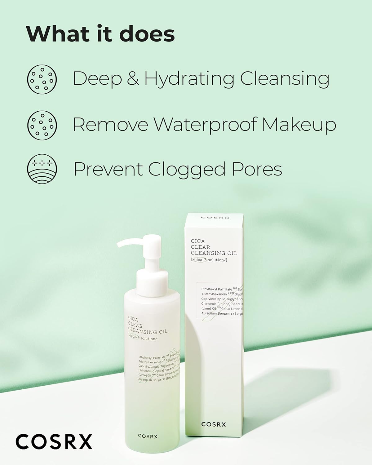COSRX - Pure Fit Cica Clear Cleansing Oil (200ml)-thekimyoung.com