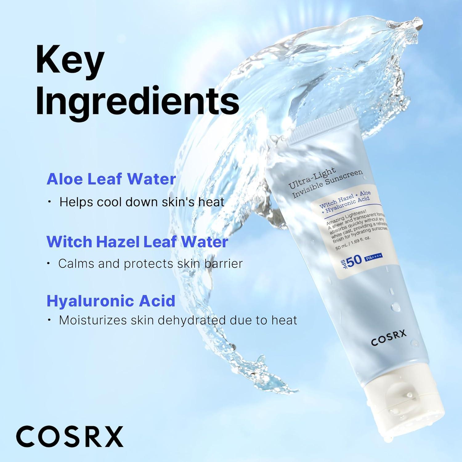 COSRX - Ultra-Light Invisible Sunscreen SPF50 PA++++ (50ml)-thekimyoung.com