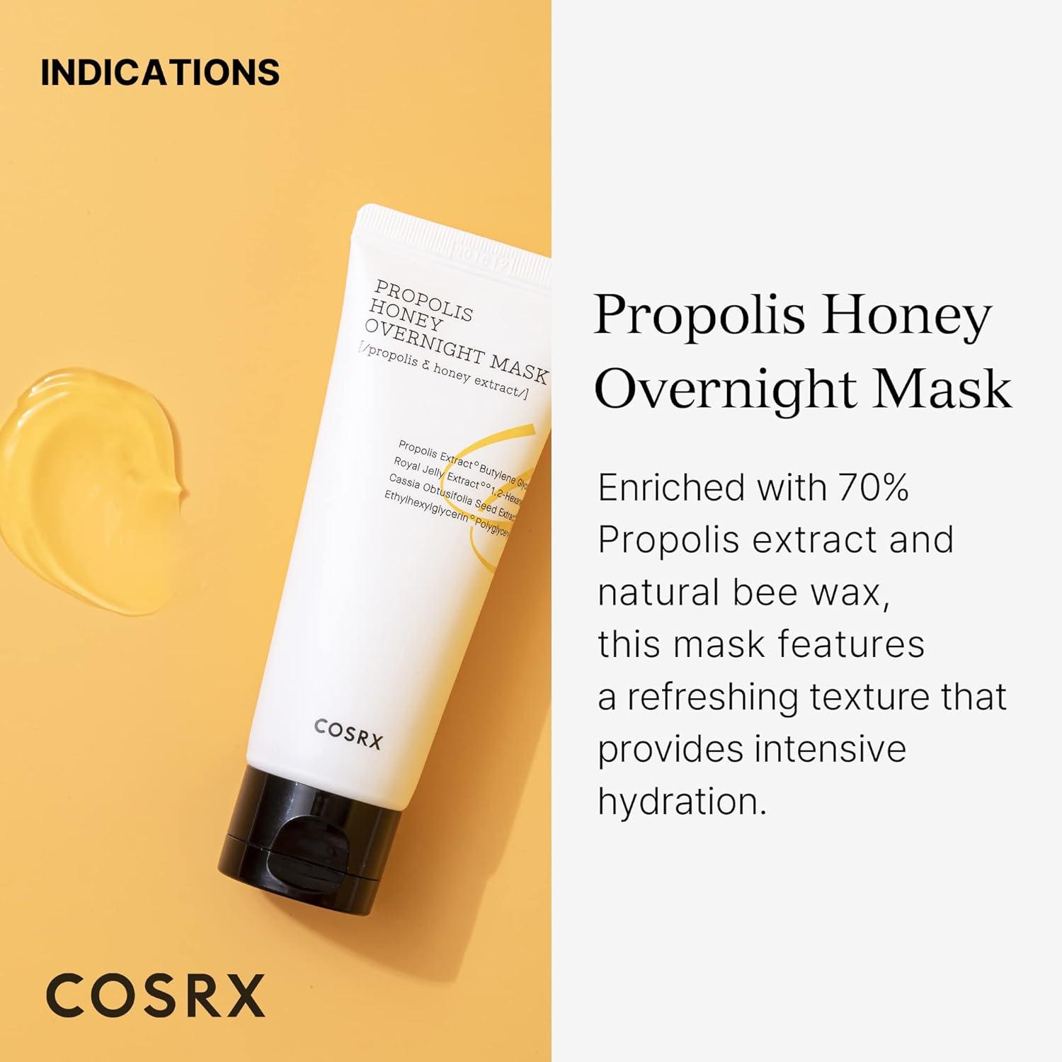 COSRX - Full Fit Propolis Honey Overnight Mask (60ml)-thekimyoung.com
