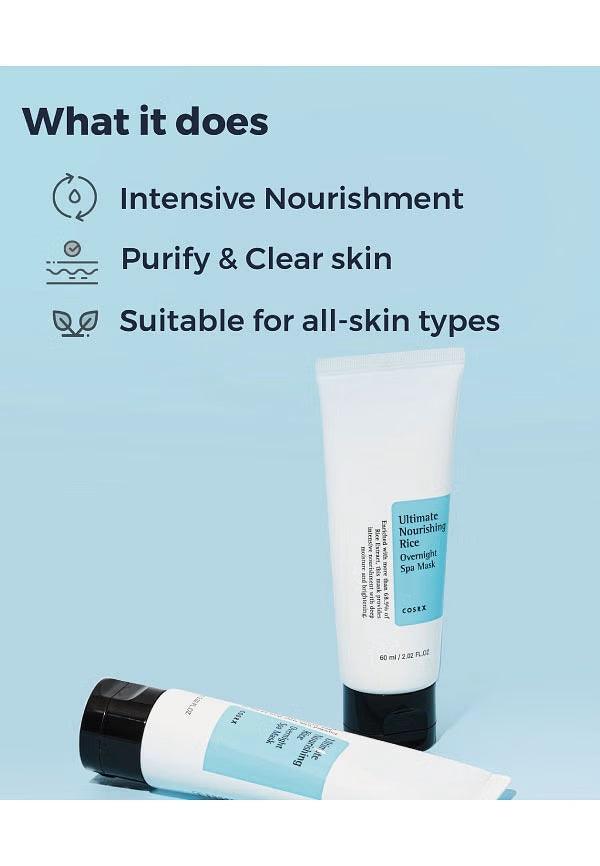 COSRX Ultimate Nourishing Rice Overnight Spa Mask 60ml-thekimyoung.com